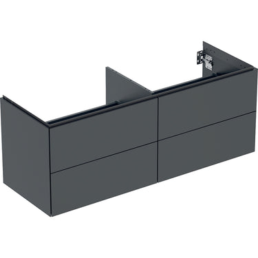 Geberit ONE underskab t/håndvask fire skuffer 1350 x 504 x 470 sort mat - 1
