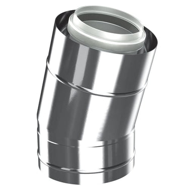 Bosch aftræksbøjning balanceret 15° DN80/125 rustfrit stål - 1