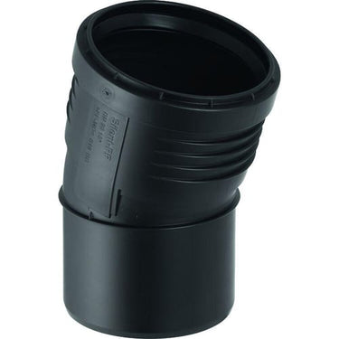 Geberit Silent PP bøjning 15° 110mm mf sort - 1