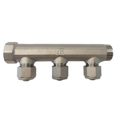 Pettinaroli fordelerrør messing TEA 3 x 15 mm afgrening BI-503XT - 1