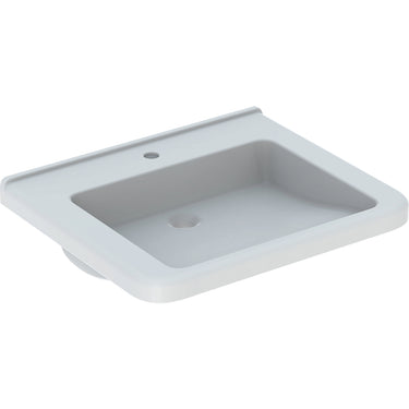 Geberit Renova Comfort Square håndvask 650 x 550 x 155 mm hvid porcelæn - 1