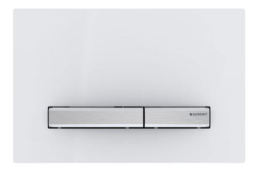 Geberit Sigma50 betjeningsplade zink/hvid - 1