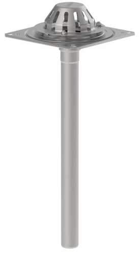 BLÜCHER tagafløb til vakuum og tagfolie høj model 280 x 280 mm Ø40 mm - 1