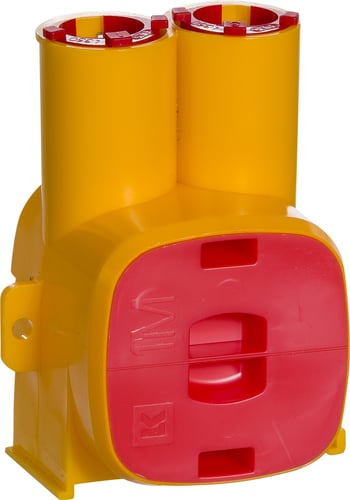 FUGA dåse for indstøbning gul 1 modul 49 mm dybde - 1