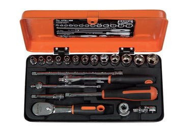 Bahco topnøglesæt 1/4" 21 dele 4-14mm - 1
