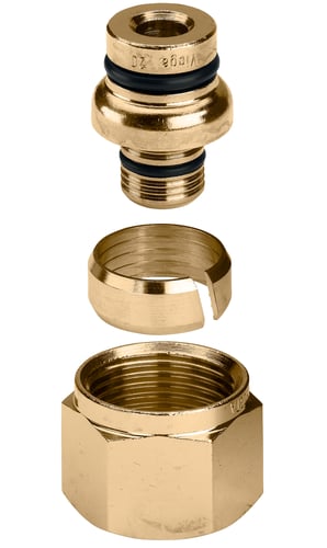 Viega klemforskruning Combi PB 15 x 2,5 mm rødgods - 1