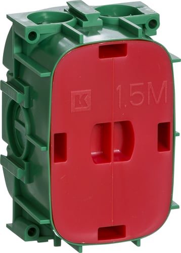 FUGA dåse for indmuring grøn 1,5 modul 49 mm dybde - 1
