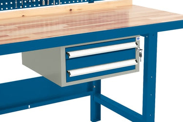 Blika skuffesektion SS-1.2 med 2 skuffer RAL 7035/5017 - 1