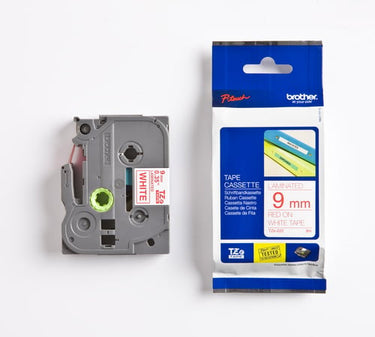 Tape Brother ECO 9 mm rød/hvid TZE 222 - 1