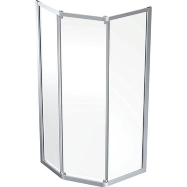 Ifö Showerama bruseafskærmning 900 x 800 x 2000 mm sølv/klar alu - 1