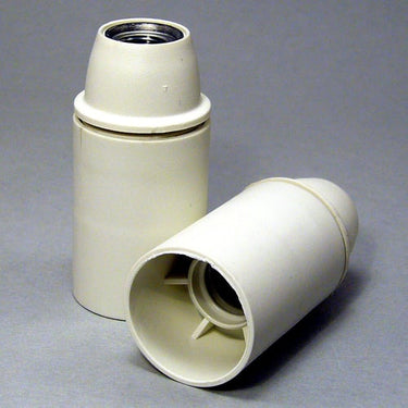 Fatning E14 M10 glat hvid - 1