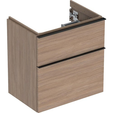 Geberit Icon vaskeskab 592 x 416 x 615 mm 2 skuffer eg natur højkomprimeret trelags-spånplade melamin træstruktur - 1