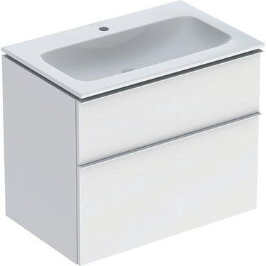 Geberit Icon møbelpakke 750 x 480 x 630 mm 2 skuffer hvid porcelæn mat lakeret - 1