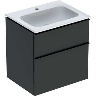 Geberit Icon møbelpakke 600 x 480 x 630 mm 2 skuffer Lava porcelæn mat lakeret - 1