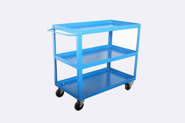 Blika lagervogn med 3 hylder RAL 5017 - 1