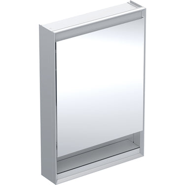 Geberit ONE spejlskab med underhylde og ComfortLight 1 låge hængsler højrevæg 90 x 60 cm alu - 1