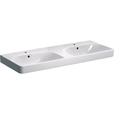 Geberit Smyle håndvask dobb 1200x165x480mm t/møbel/bolt hvid porcelæn KeraTect - 1