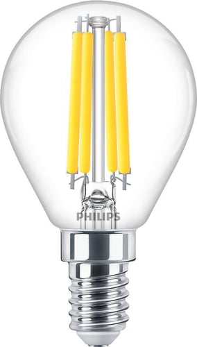 Philips MASTER Value LED Krone Dæmpbar 3,4W (40W) E14 P45 927 Klar Glas - 1