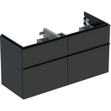 Geberit Icon vaskeskab 1184 x 476 x 615 mm 4 skuffer Lava højkomprimeret trelags-spånplade mat lakeret - 1