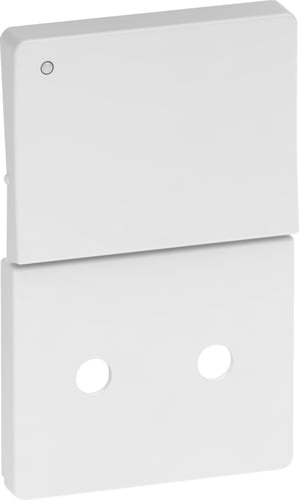 LK FUGA tangent med LED lampe for stikkontakt uden jord med afbryder 1,5 modul hvid - 1