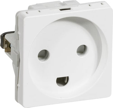 LK FUGA stikkontakt 2-polet + DK jord 1 modul hvid - 1