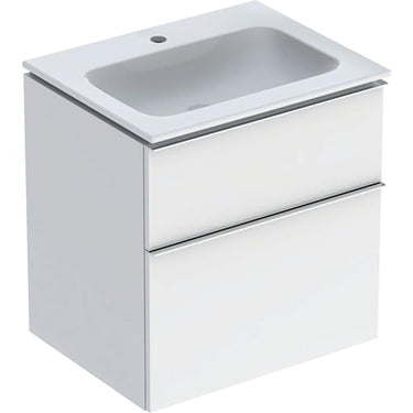 Geberit Icon møbelpakke 600 x 480 x 630 mm 2 skuffer hvid porcelæn lakeret blankpoleret - 1