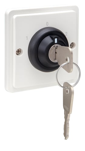 Nøgleafbryder 16A IP55 hvid - 1