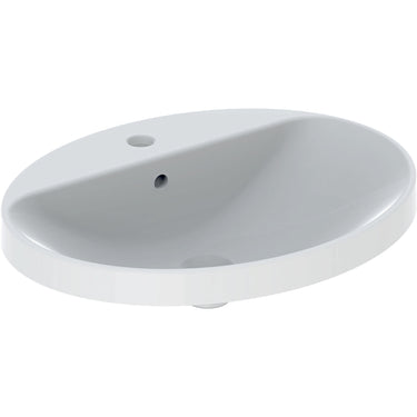 Geberit Variform håndvask 600x480x178mm nedf hvid porcelæn - 1