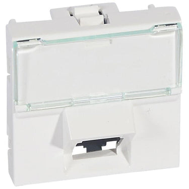 Mosaic dataudtag RJ45 Cat-6 UTP 2M 45° hvid - 1