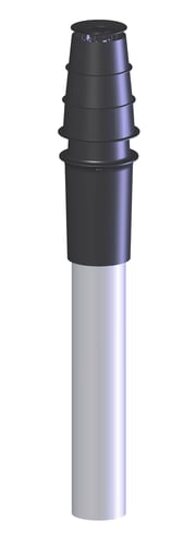 Metalbestos ConneXt aftrækstop 60/100 x 1151 mm sort - 1