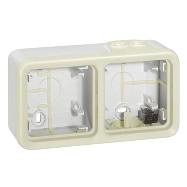 Plexo 55 IP55 vandret underlag vandret 4 modul membran hvid - 1