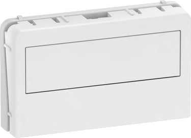LK FUGA 5-modul blænddæksel med vendbart tekstfelt hvid - 1