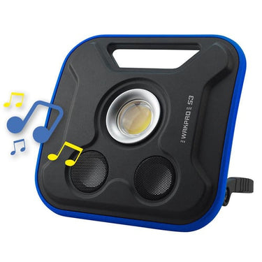 WRKPRO arbejdslampe "S3" 20W COB med genopladeligt batteri og 5W Bluetooth højtaler - 1