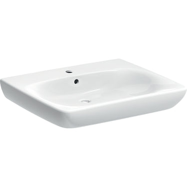Geberit Renova Comfort håndvask 650 x 550 mm hvid porcelæn - 1