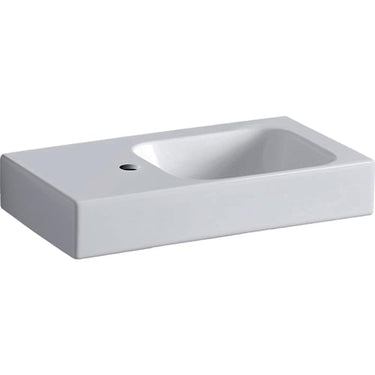 Geberit Icon håndvask 530 x 310 x 135 mm m/fralægningsplads hvid porcelæn - 1