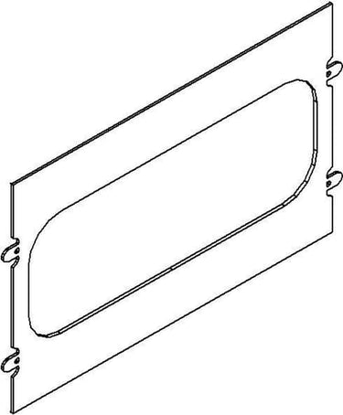 Afskærmning lodret 2X1M flange - 1
