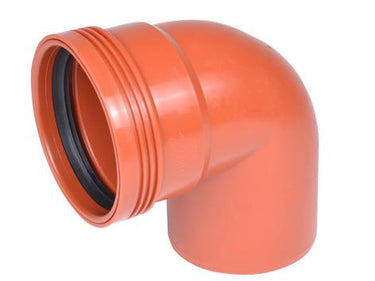 Wafix kloak bøjning 88,5° 110 mm PP rød - 1