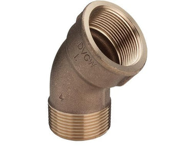 Viega bøjning 45° muffe/nippel 3/4" rødgods - 1