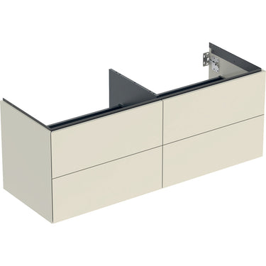 Geberit ONE underskab t/håndvask fire skuffer 1350 x 504 x 470 lakeret blankpol. - 1
