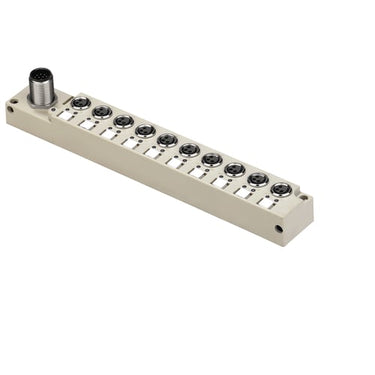 Sensor-actuator passive distributionsbox M8 med M12 outlet 12-pol A-kodet - SAI-10-S12 3P M8 L - 1