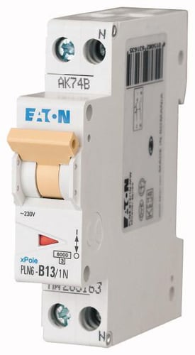 Automatsikring (MCB) 13A 1pole+N 1M type B - 1