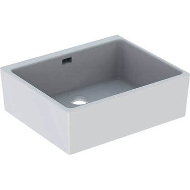 Geberit Publica skyllekar 600x500x200mm m/overl hvid fireclay - 1