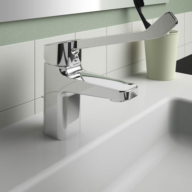 Ideal Standard Ceraplan Care 1-gr håndvaskarmatur m/træk-op bv fork - 4