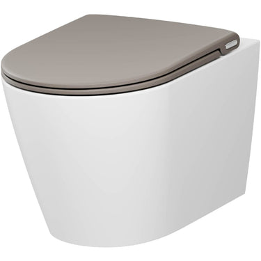 Pressalit Trend Combi Pack væghængt toilet m/sæde hvid/mat taupe - 1