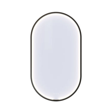 Dansani Moon rammespejl 105 x 60 cm med LED lys sort - 1