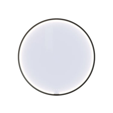 Dansani Moon rammespejl Ø90 cm med LED lys sort - 1