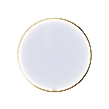 Dansani Moon rammespejl Ø90 cm med LED lys messing - 1