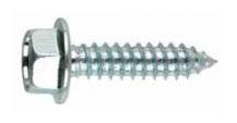 Sekskantede pladeskruer med flange form C