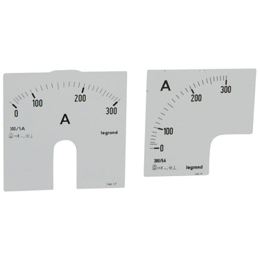 Måleskive for analogmåler 014600/01 med aflæsningværdi 0-300A - 1