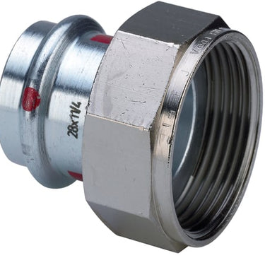 Viega Prestabo tilslutningsforskruning 22 mm x 3/4" forzinket stål - 1